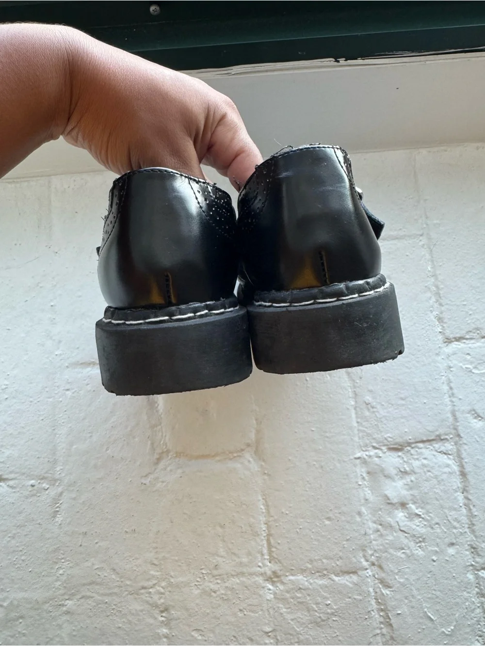 T.U.K Black Mary Jane Buckle Shoes